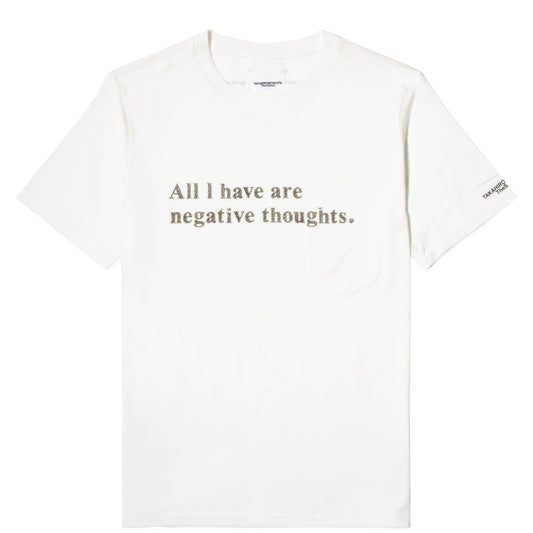 TAKAHIROMIYASHITA The Soloist. T-Shirts ALL I HAVE ARE NEGATIVE THOUGHTS SS POCKET TEE