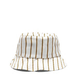Load image into Gallery viewer, Stussy BIG LOGO STRIPED BUCKET HAT Off White
