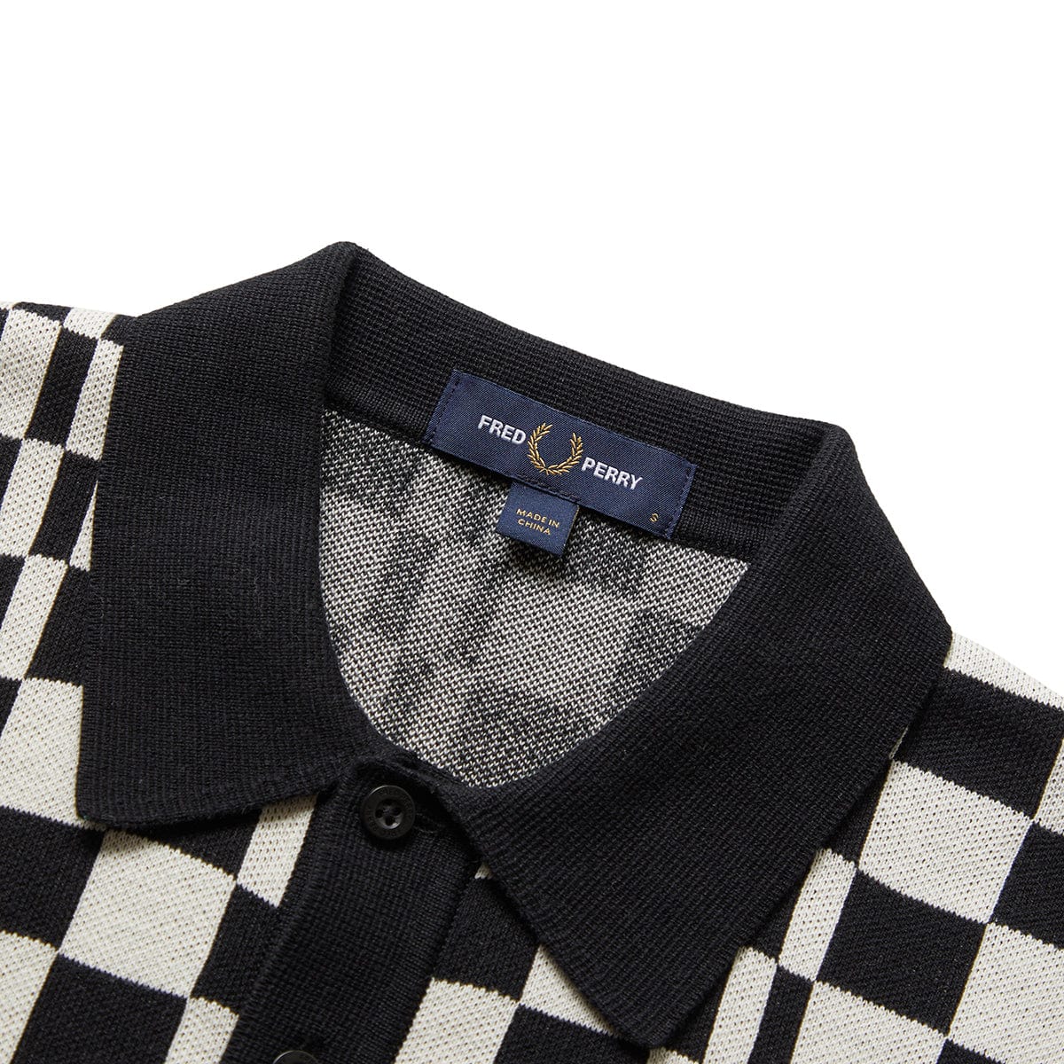 Fred Perry Knitwear CHEQUERBOARD KNITTED SHIRT