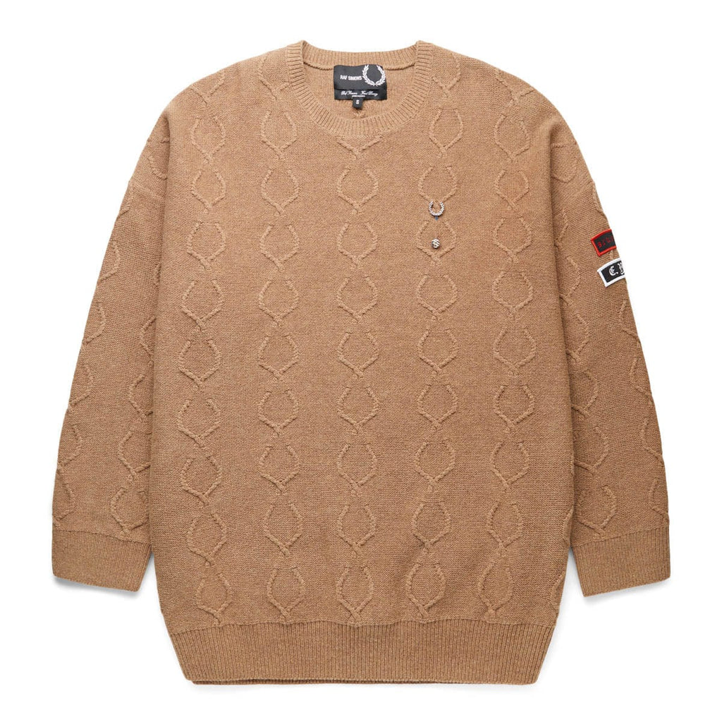 Fred Perry Knitwear PATCHED OVERSIZED JUMPER