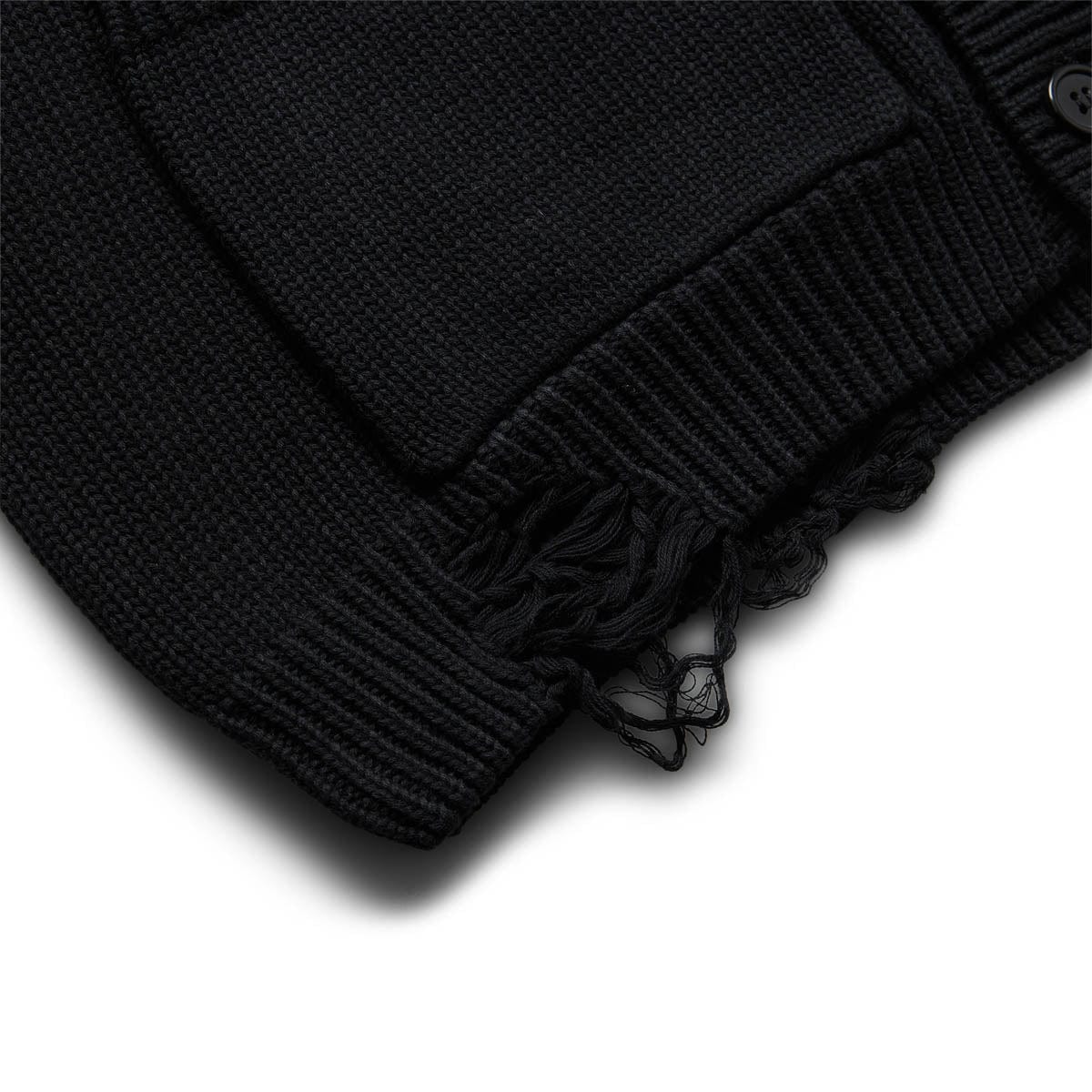 DISTRESSED CARDIGAN BLACK | Bodega