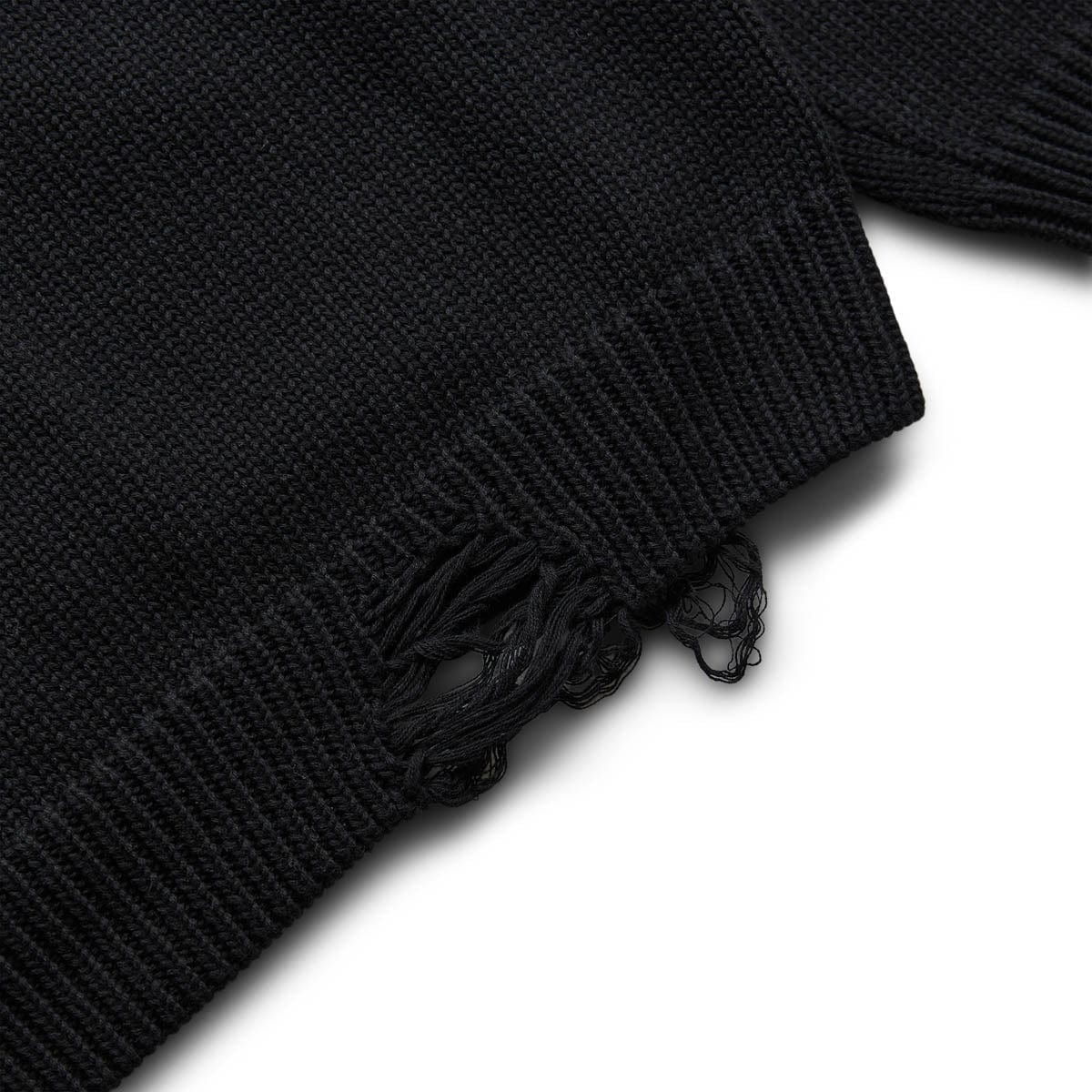 DISTRESSED CARDIGAN BLACK | Bodega