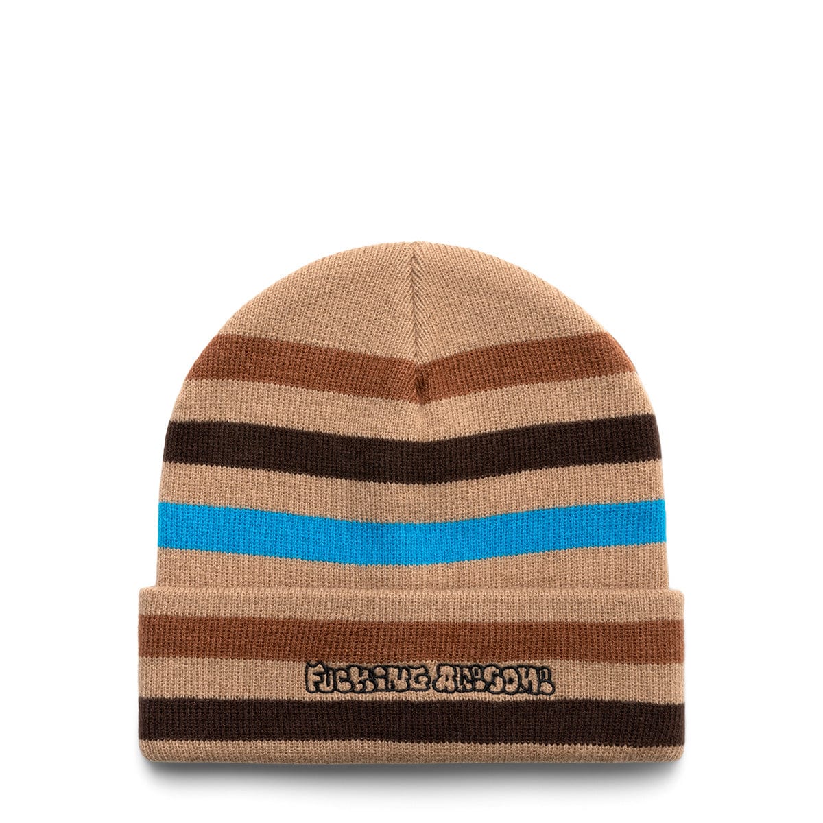 Fucking Awesome Headwear BROWN/MULTI / O/S WANTO STRIPED CUFF BEANIE