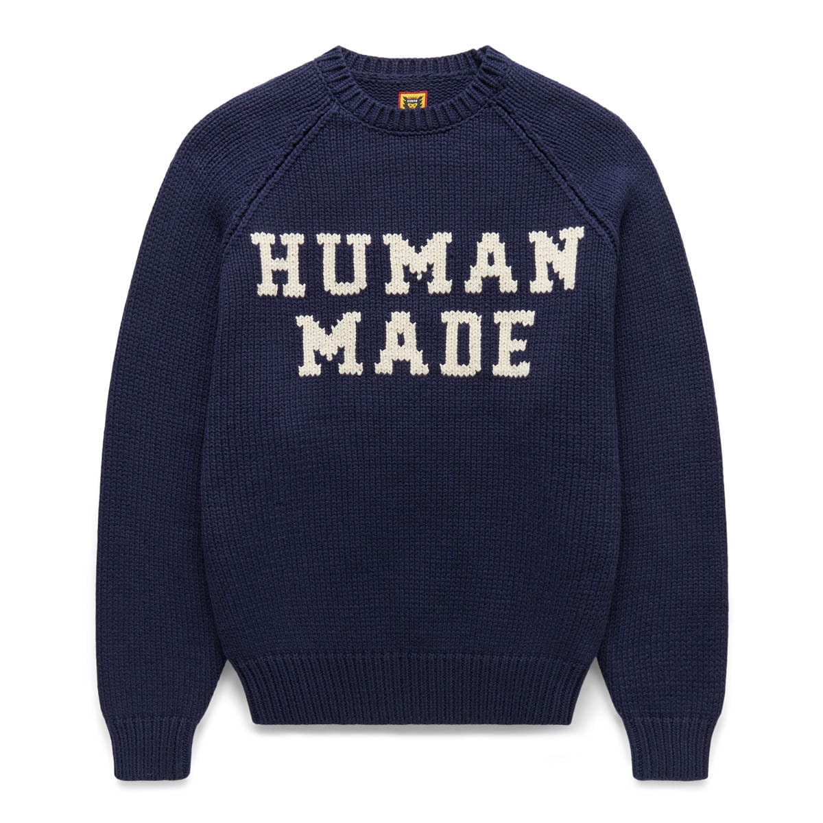 cotton zipped jackets | BEAR RAGLAN KNIT SWEATER NAVY | GmarShops