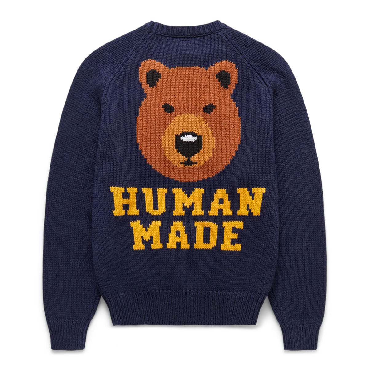 BEAR RAGLAN KNIT SWEATER NAVY | GmarShops | clothing eyewear