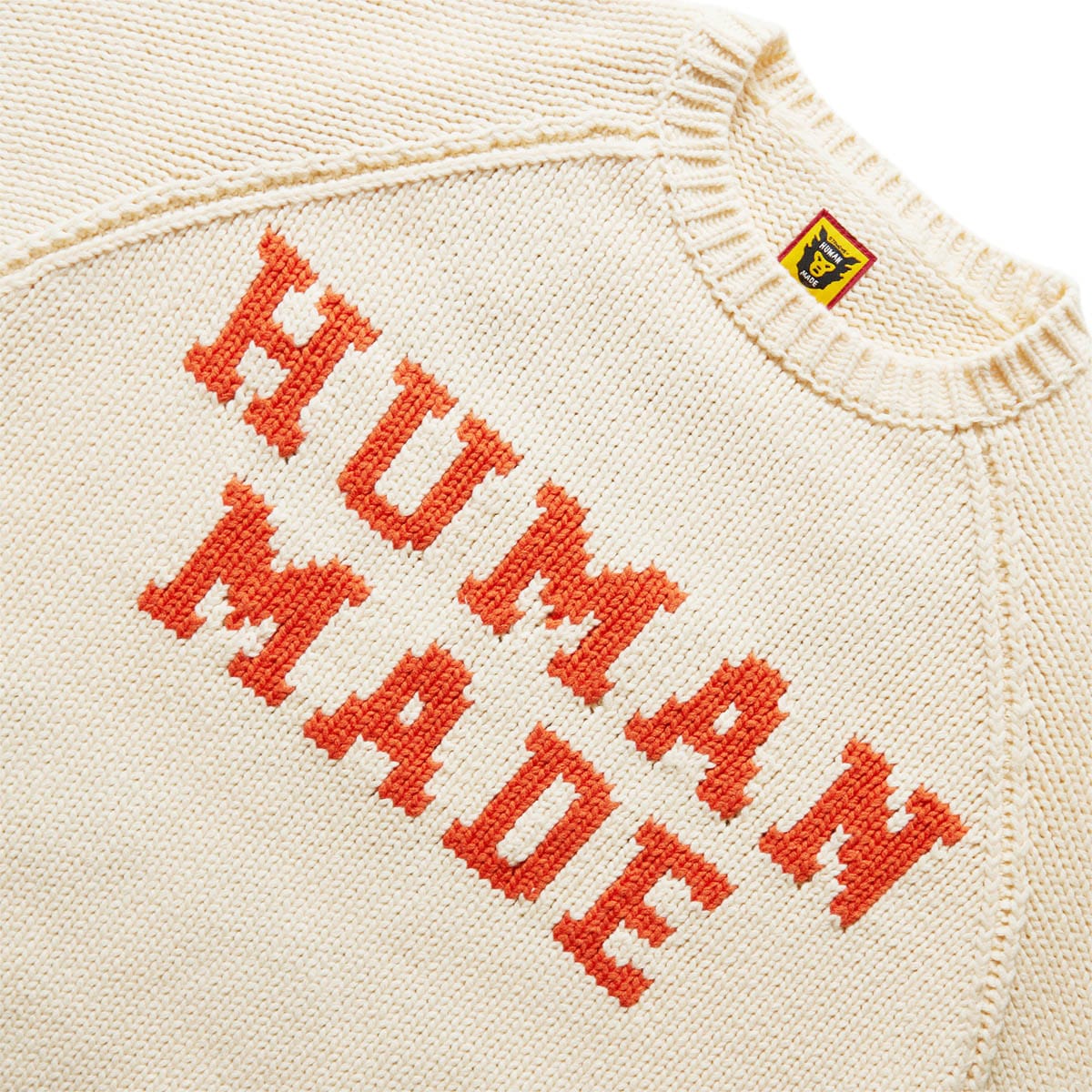 BEAR RAGLAN KNIT SWEATER WHITE | Bodega