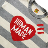 Human Made Knitwear STRIPED HEART KNIT SWEATER