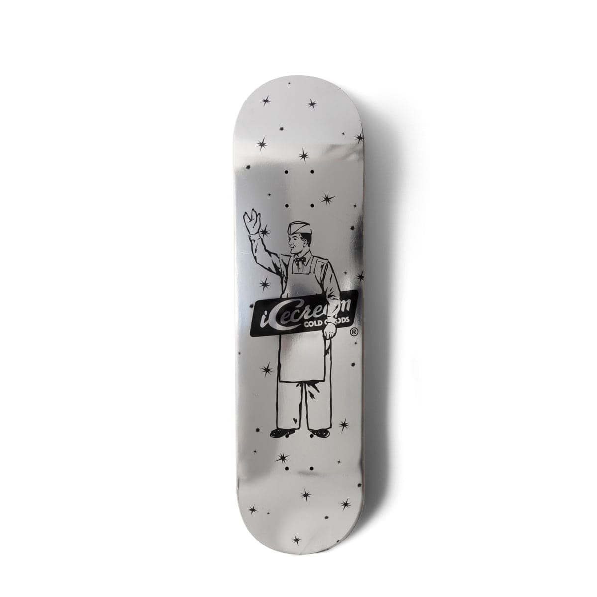 ICECREAM Odds & Ends METALLIC SILVER / O/S COLD GOODS SKATE DECK