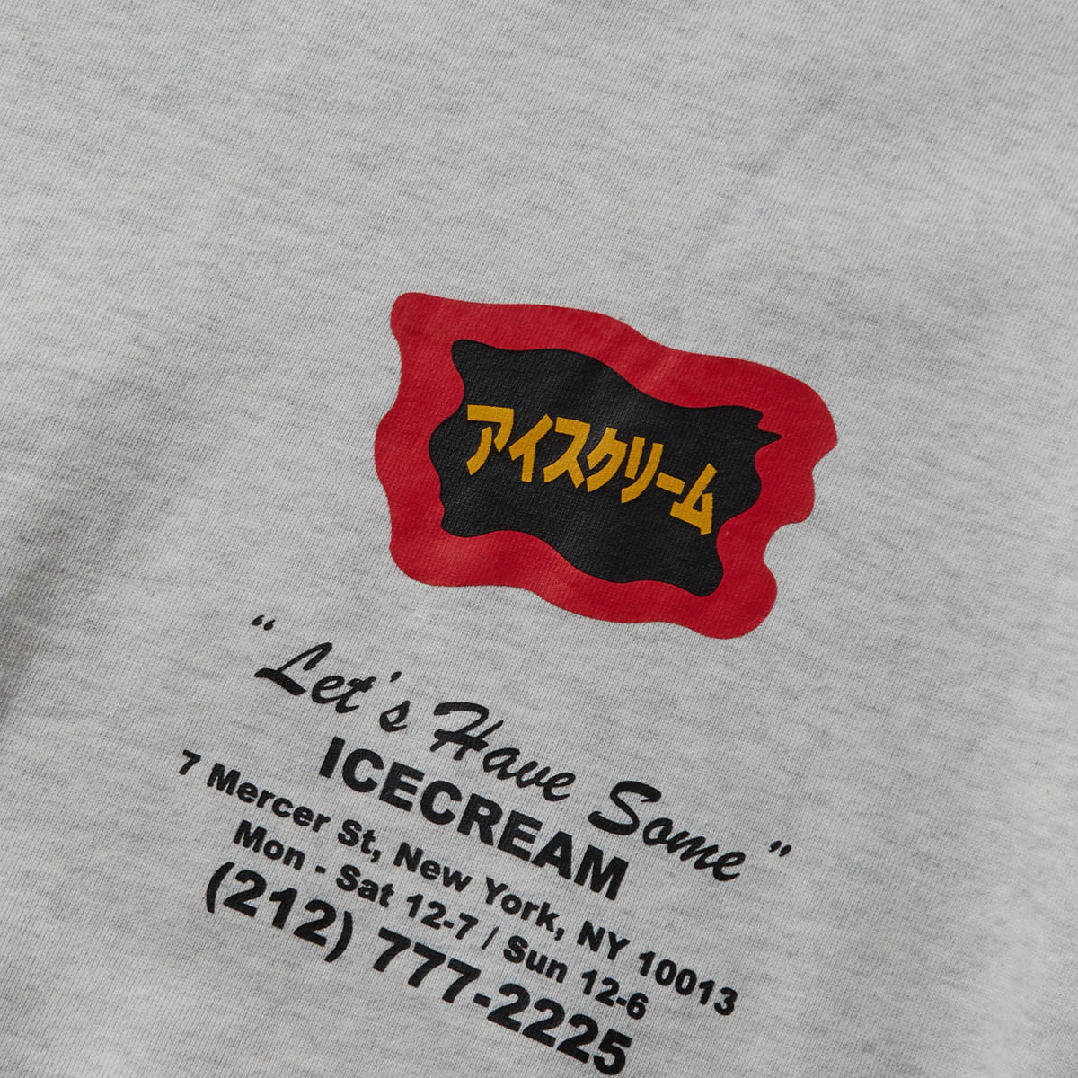 ICECREAM STOREFRONT CREW LIGHT HEATHER GREY