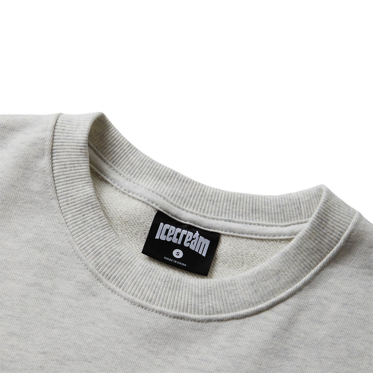 ICECREAM STOREFRONT CREW LIGHT HEATHER GREY