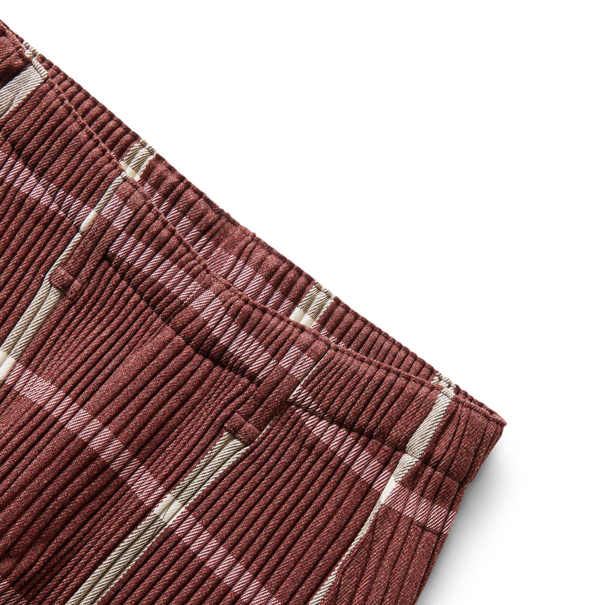Homme Plissé Issey Miyake Bottoms RED CHECK / 1 TWEED PLEATS