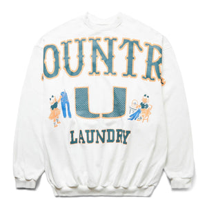Kapital Hoodies & Sweatshirts WHITE / O/S 30/- FLEECE BIG SWEATSHIRT (BIG KOUNTRY)