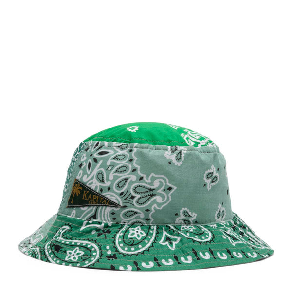 BANDANA PATCHWORK BUCKET HAT GREEN | Bodega