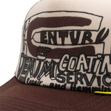 Kapital Headwear ECRU/BROWN / O/S CENTURY DENIM COATING SERVICE TRUCK CAP