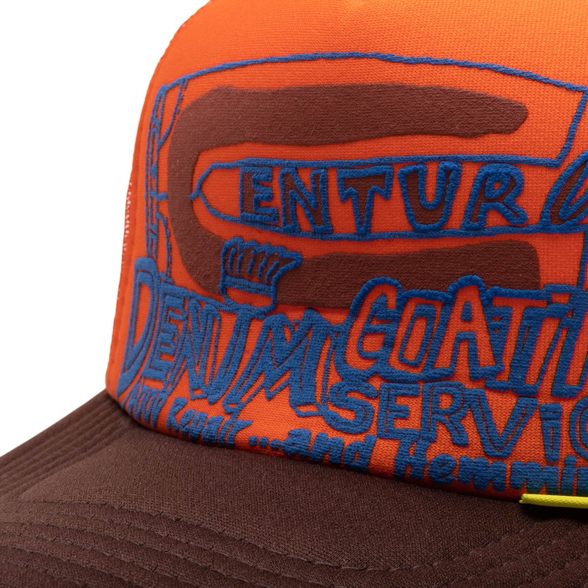 Kapital Headwear ORANGE/BROWN / O/S CENTURY DENIM COATING SERVICE TRUCK HAT