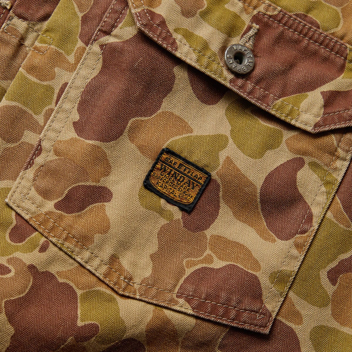 Kapital Outerwear HERRINGBONE HAPPY PEEK-A-BOO CAMO 1ST JACKET