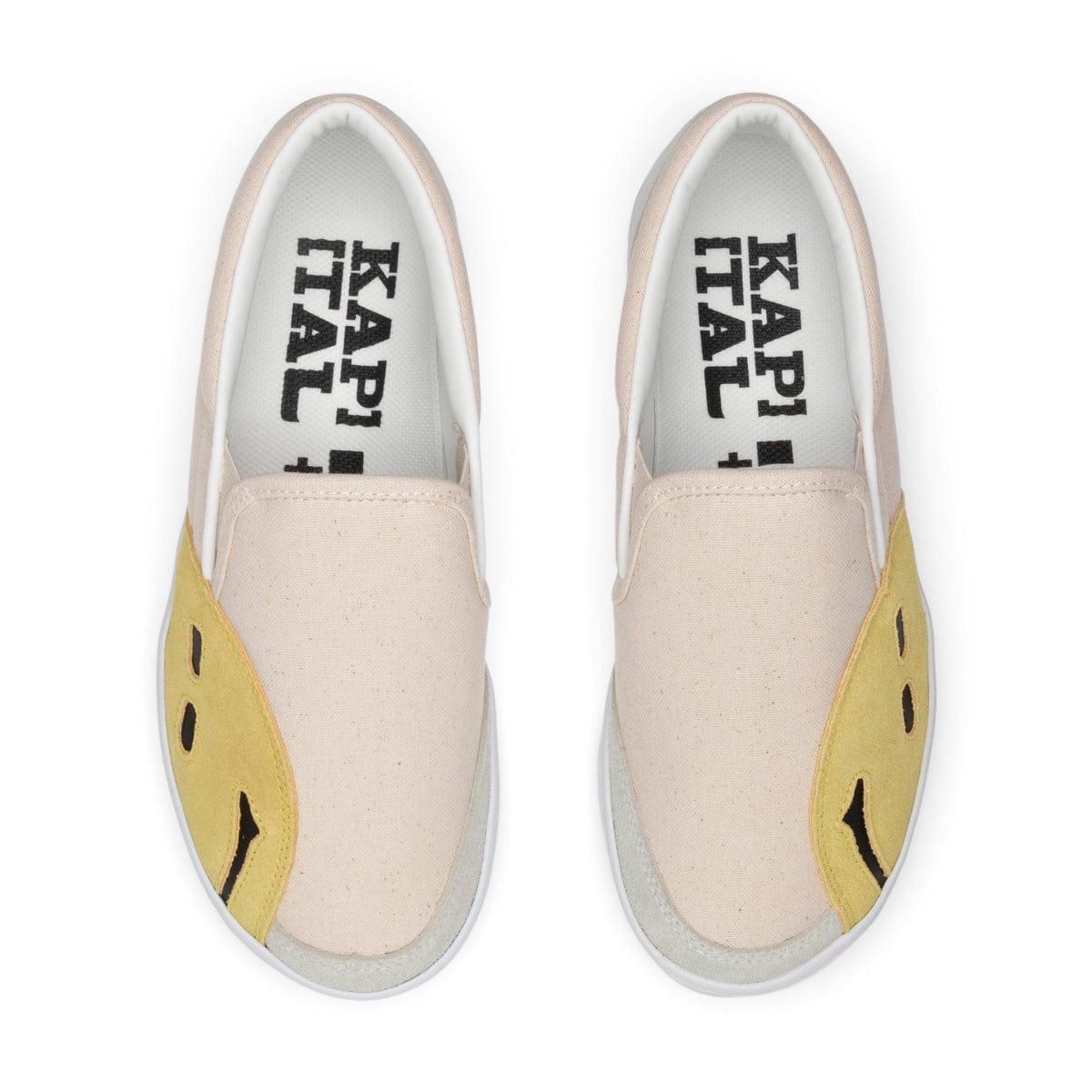 Kapital RAIN SMILE SLIP-ON SHOES ECRU