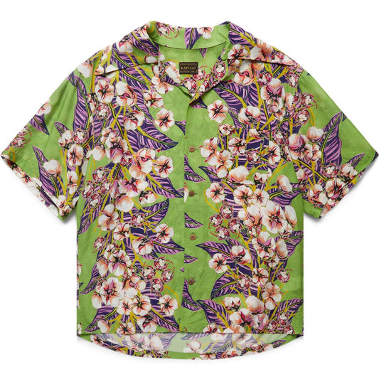 Kapital Shirts SILK RAYON COTTON-FLOWER WRANGLE COLLAR ALOHA SHIRT