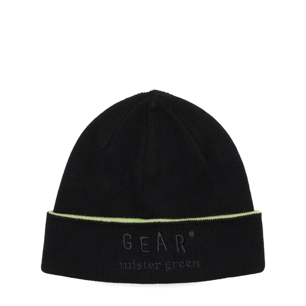 Mister Green Headwear BLACK/OLIVE / O/S CASHMERE GEAR BEANIE