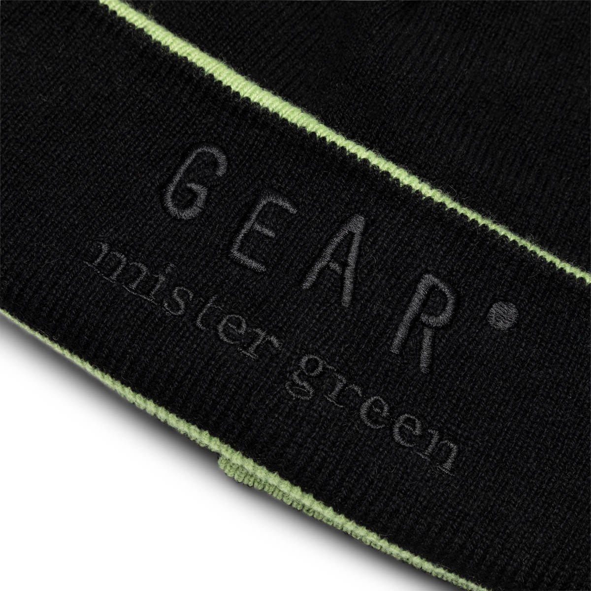 Mister Green Headwear BLACK/OLIVE / O/S CASHMERE GEAR BEANIE