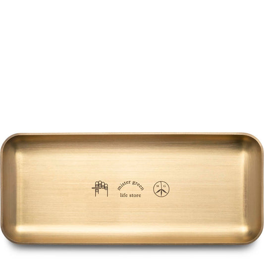 MISTER GREEEN Odds & Ends BRASS / O/S LOGO ROLLING TRAY