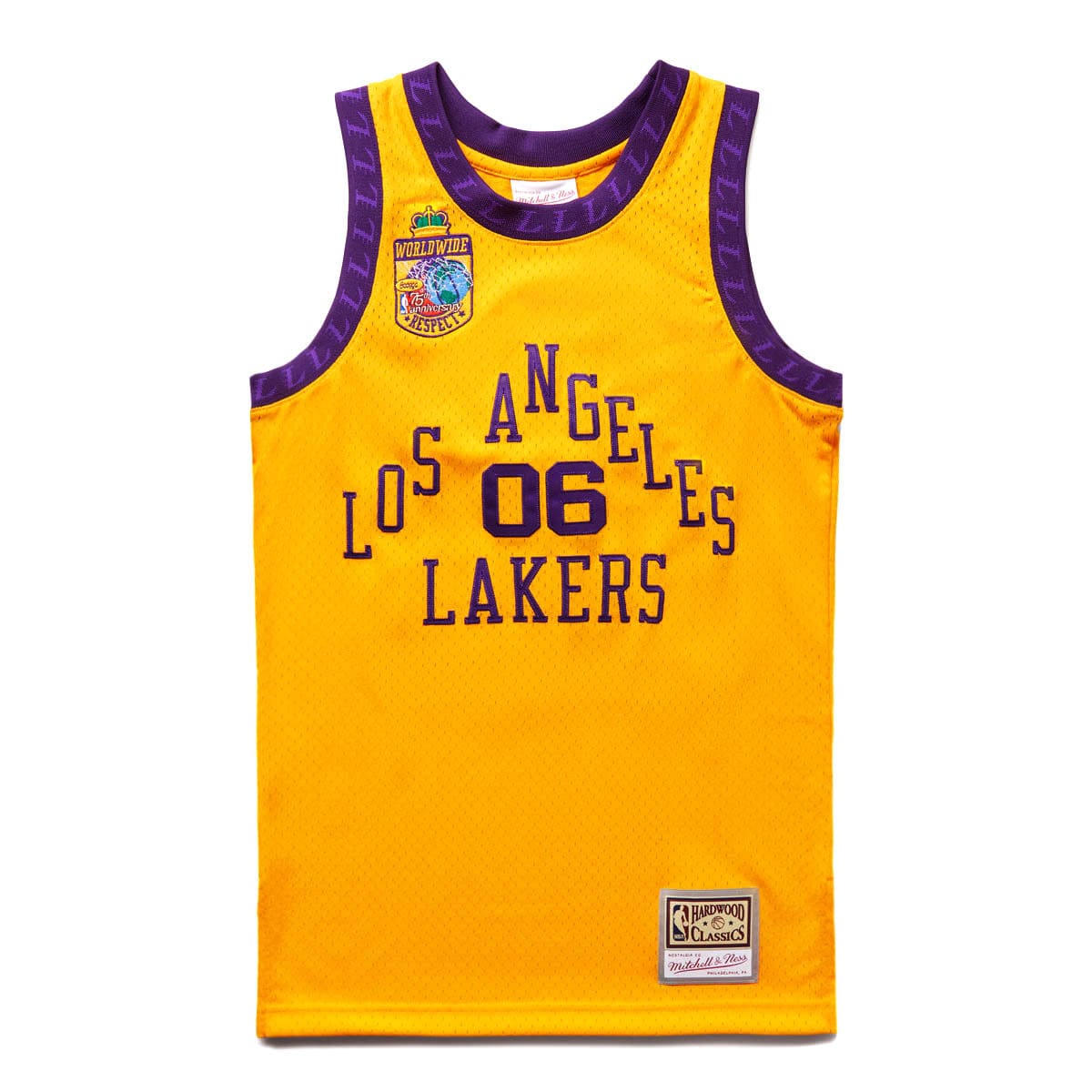 Mitchell & Ness Los Angeles Lakers Logo Tackle Twill Hoodie Sweatshirt