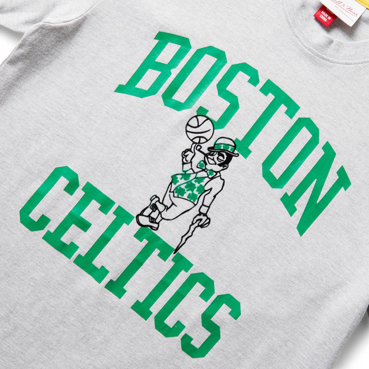 Boston Celtics Logo Hoodie from Homage. | Grey | Vintage Apparel from Homage.