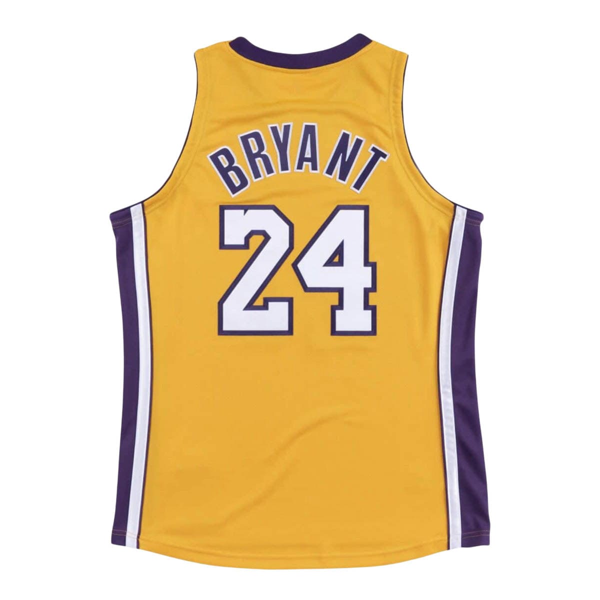 The jersey of Kobe Bryant of the Los Angeles Lakers is shown
