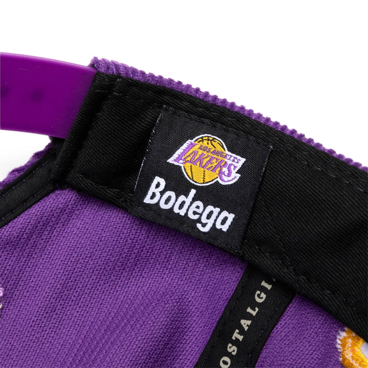 X BODEGA WORLDWIDE RESPECT LAKERS SHORTS PURPLE