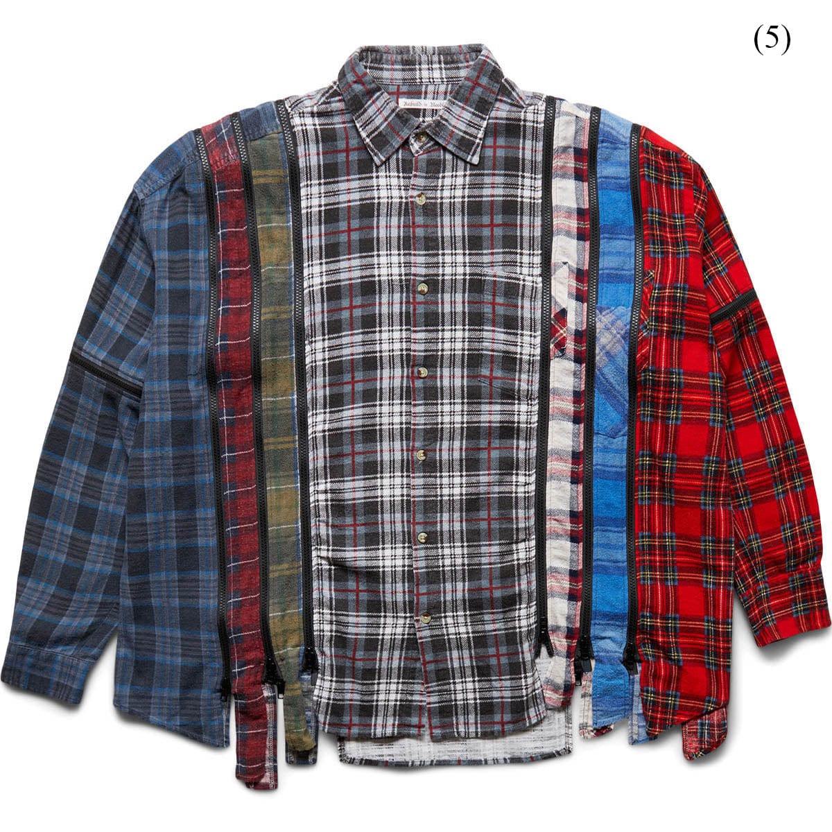 FLANNEL SHIRT - 7 CUTS ZIPPED WIDE SHIRT ASSORTED 0999 | Bodega