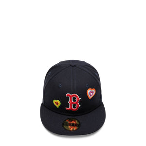 Boston Red Sox New Era Custom 59FIFTY Navy Visor Patch Fitted Hat, 8 / Navy