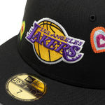Load image into Gallery viewer, New Era Headwear 5950 CHAIN STITCH HEART 12451 LOS ANGELES LAKERS OTC
