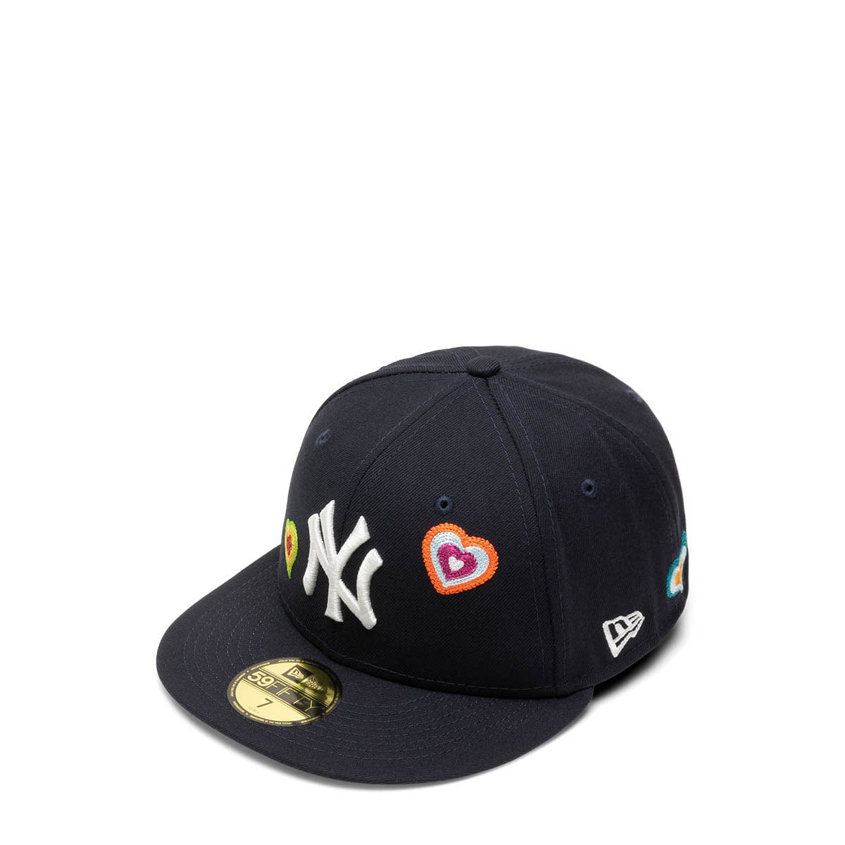 New York Yankees New Era Chain Stitch Heart 59FIFTY Fitted Hat - Navy