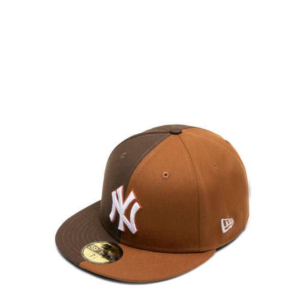 Official New Era Split Boston Red Sox Brown 59FIFTY Fitted Cap