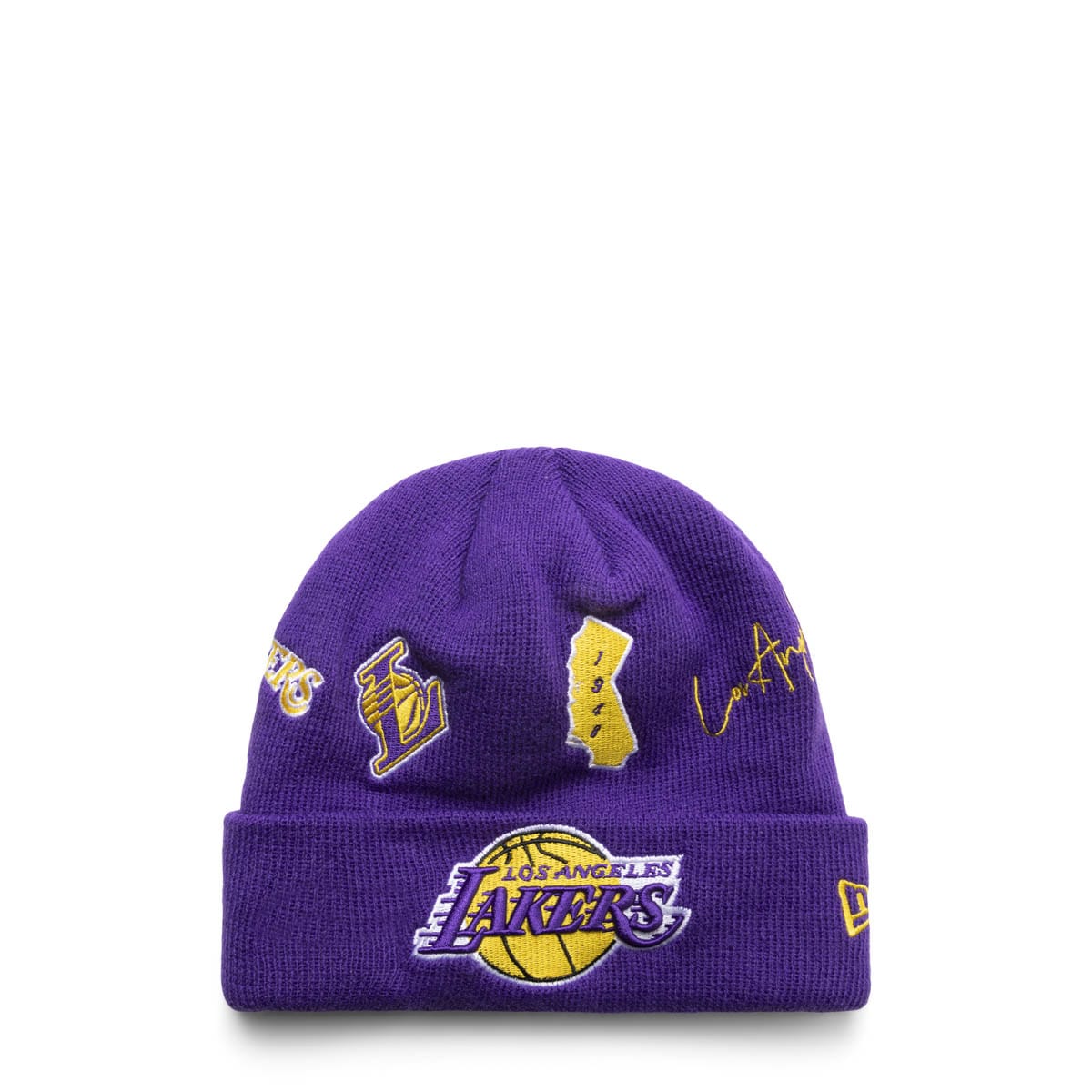 New Era Headwear PURPLE / O/S KNIT IDENTITY LA LAKERS BEANIE