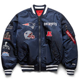 New Era Outerwear X ALPHA INDUSTRIES NEW ENGLAND PATRIOTS BOMBER JACKET