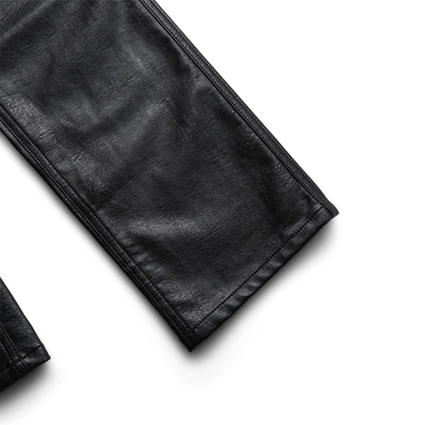 VEGAN LEATHER 5 POCKET PANTS BLACK | Bodega