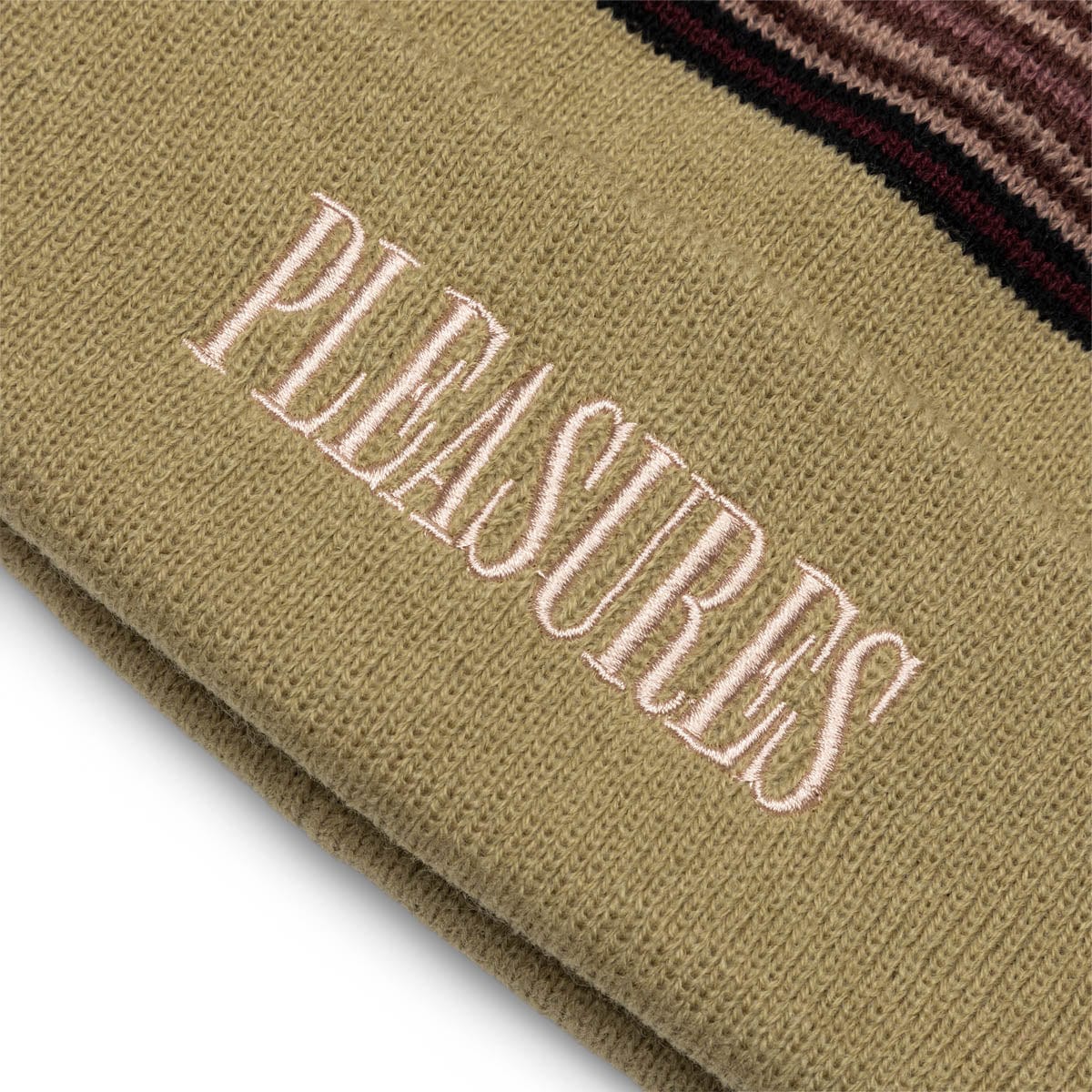 Pleasures Headwear MATCHA / O/S WANDER STRIPED BEANIE