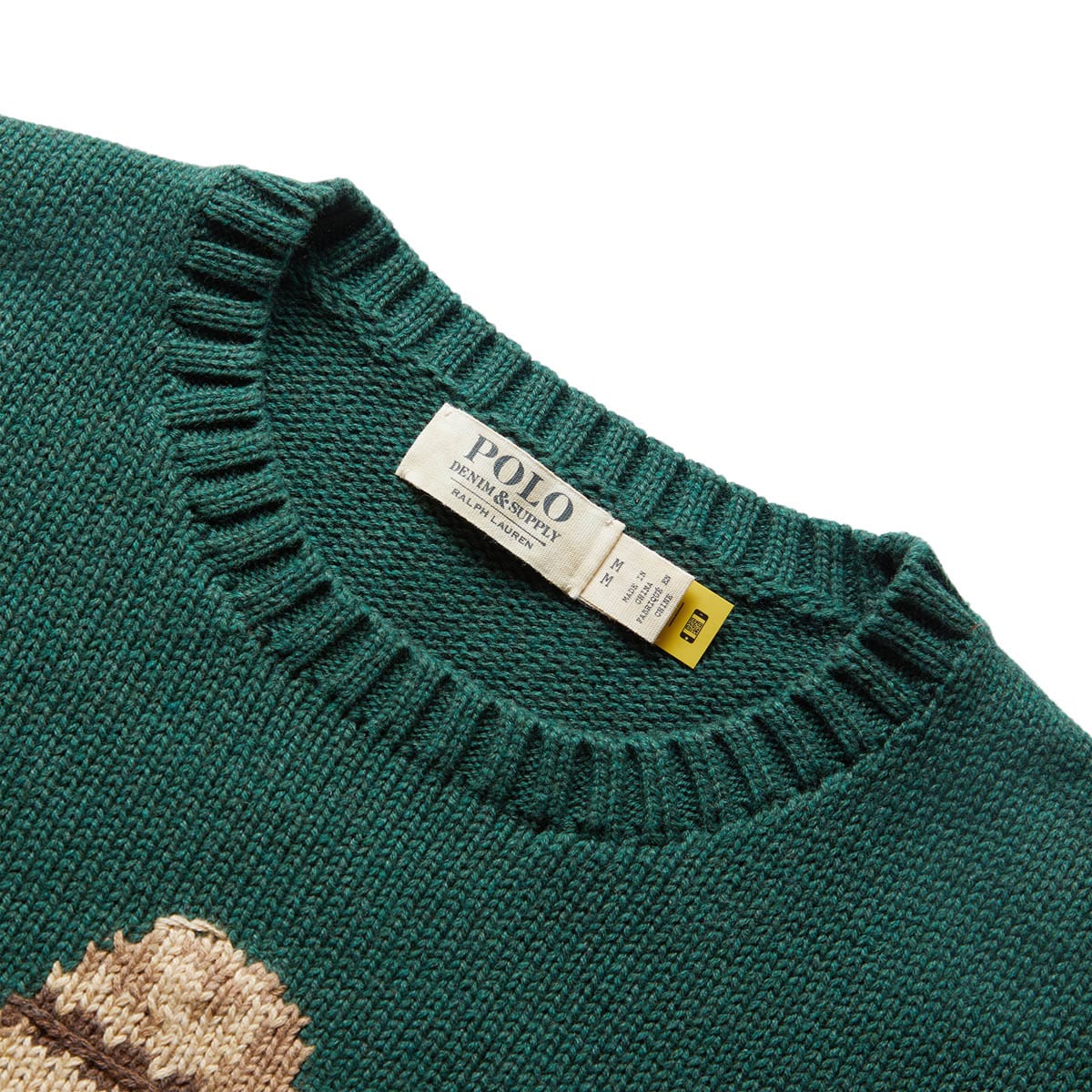 Green polo discount sweater with bear