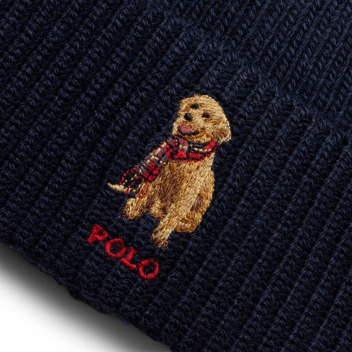 Polo Ralph Lauren EMBROIDERED GOLDEN RETRIEVER BEANIE NEWPORT NAVY 