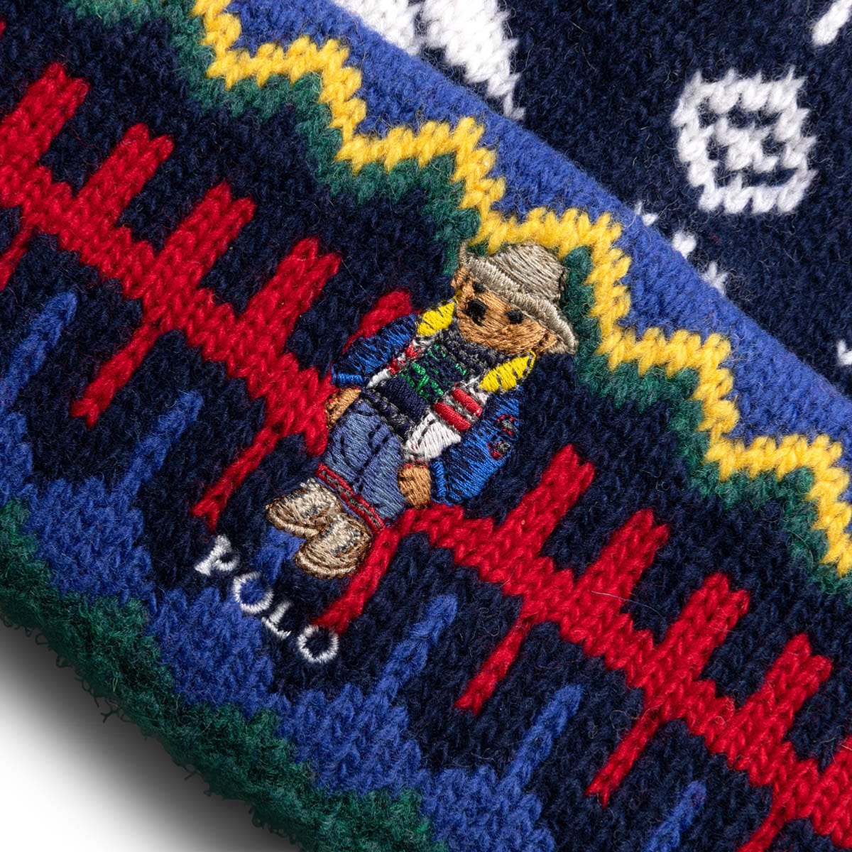 Polo Ralph Lauren Headwear 961 FAIRISLE / O/S HOLIDAY JACQUARD BEAR BEANIE