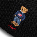 Load image into Gallery viewer, Polo Ralph Lauren Headwear POLO BLACK / O/S SOLID FLAG BEAR BEANIE

