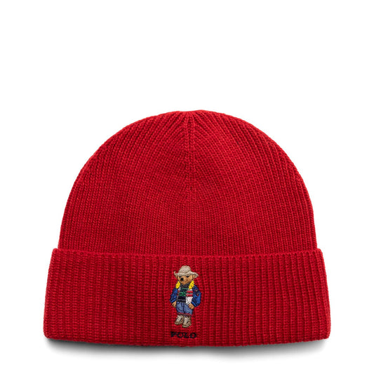 Polo Ralph Lauren Headwear RL2000 RED / O/S SOLID HOLIDAY BEAR BEANIE