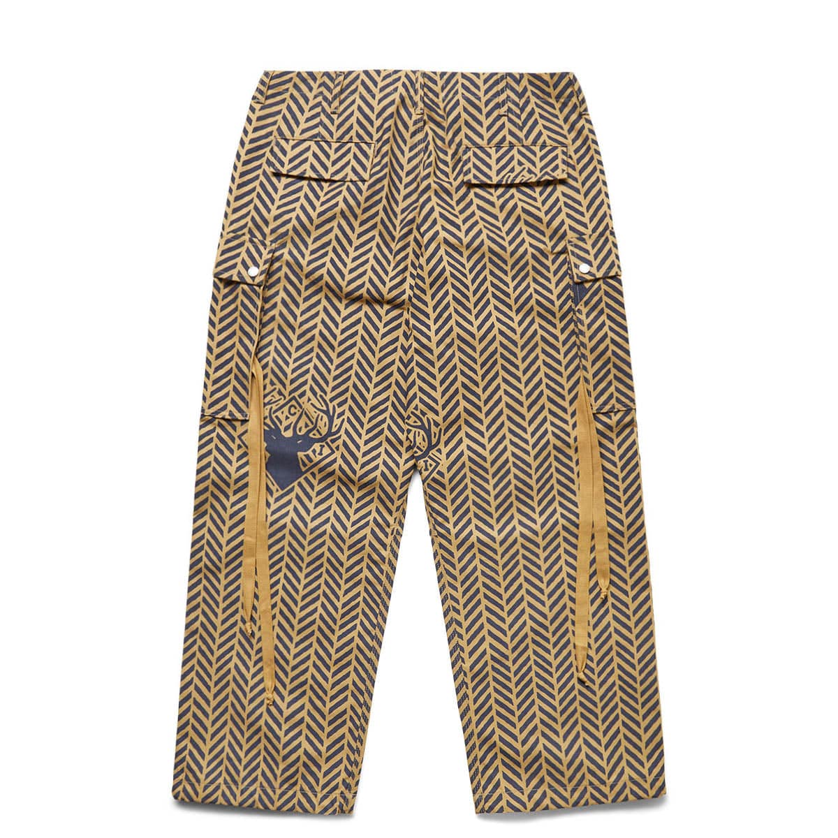 BRUSHED COTTON CANVAS CARGO PANTS HERRINGBONE | Bodega