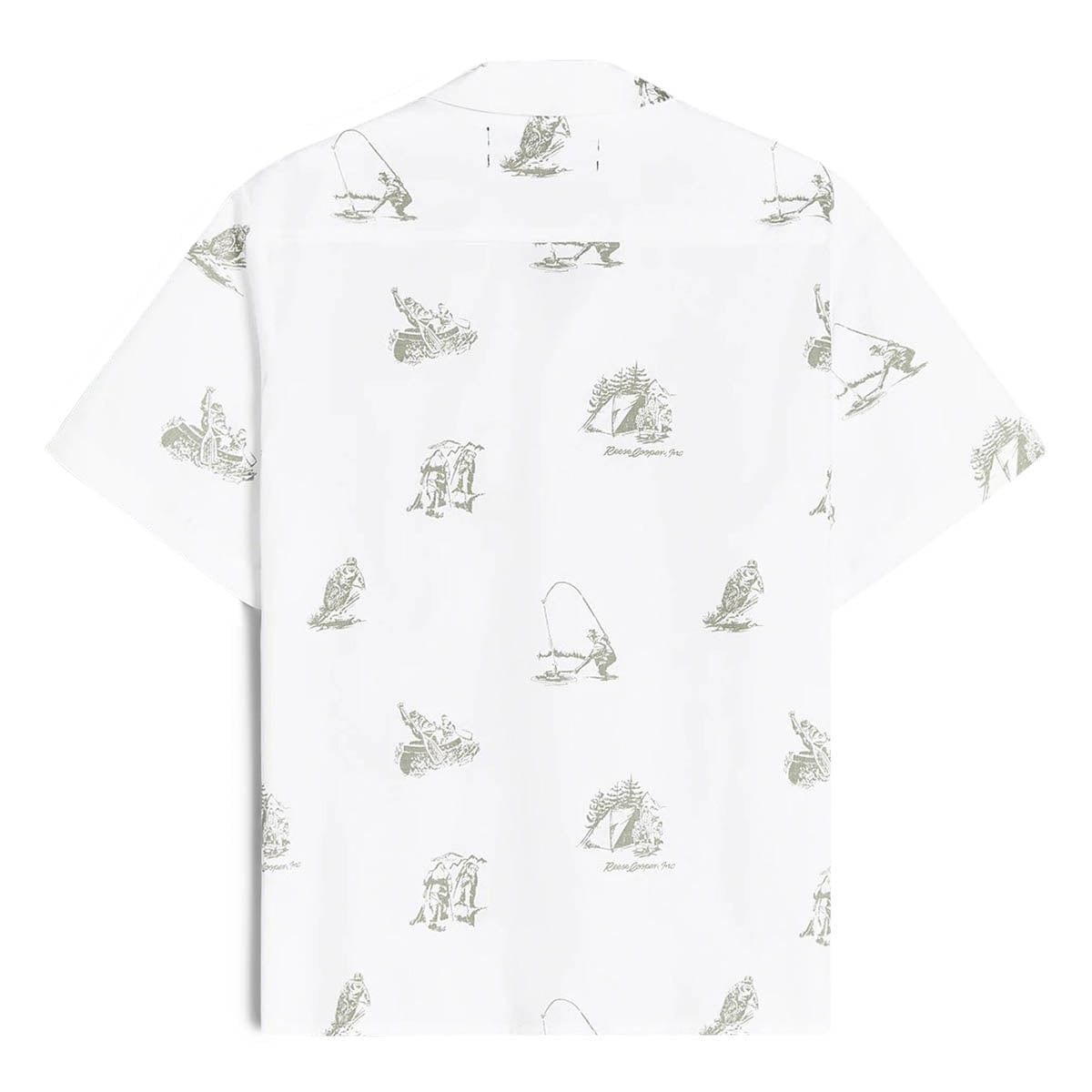 Reese Cooper Shirts CAMPING PRINT SHORT SLEEVE BUTTON DOWN SHIRT