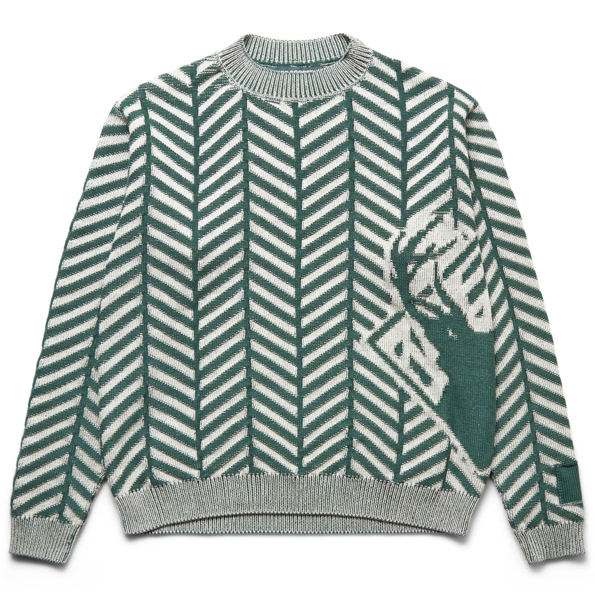 Reese Cooper Knitwear HERRINGBONE KNIT SWEATER