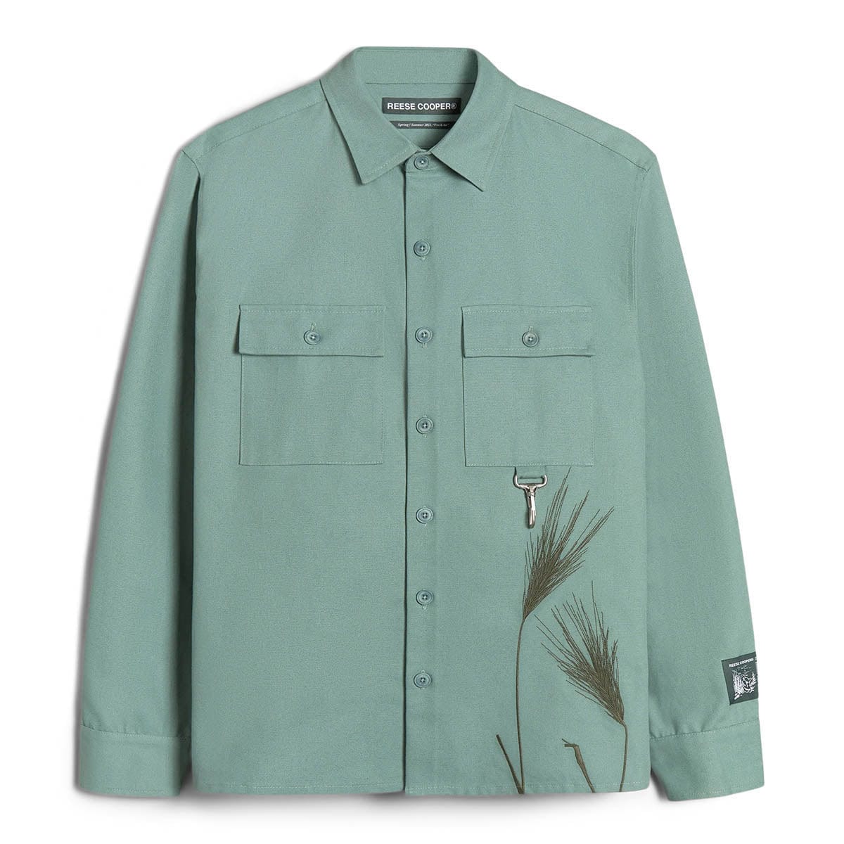 Reese Cooper Shirts OAT GRASS EMBROIDERED SHIRT