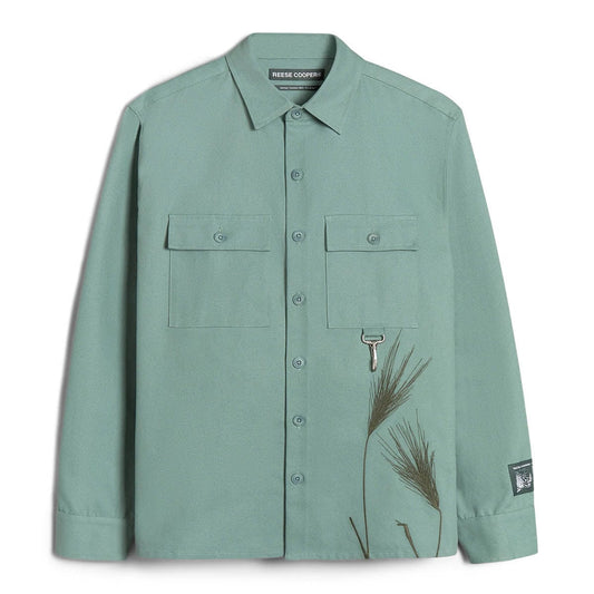 Reese Cooper Shirts OAT GRASS EMBROIDERED SHIRT