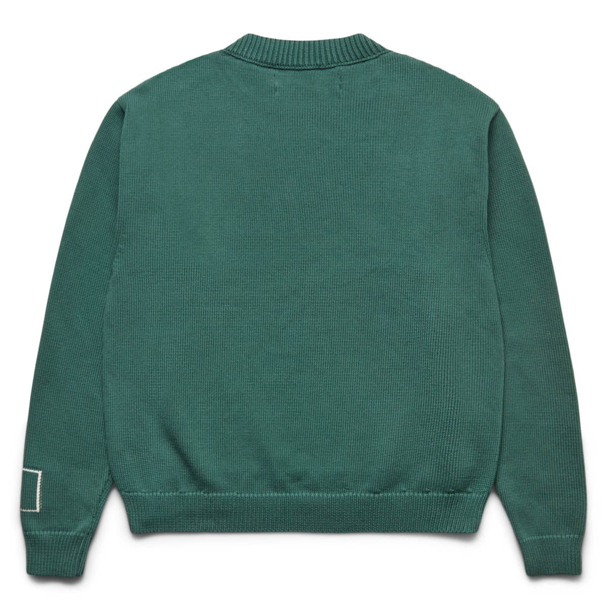 Reese Cooper RCI INTARSIA KNIT SWEATER FOREST GREEN