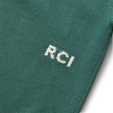 Reese Cooper RCI INTARSIA KNIT SWEATER FOREST GREEN